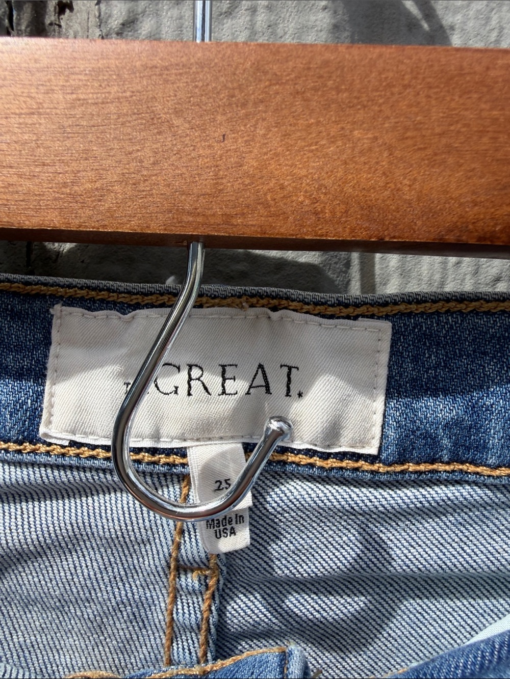 The GREAT. The NERD Light Blue Flare Cropped Jeans Size: 26 - Picture 3 of 9